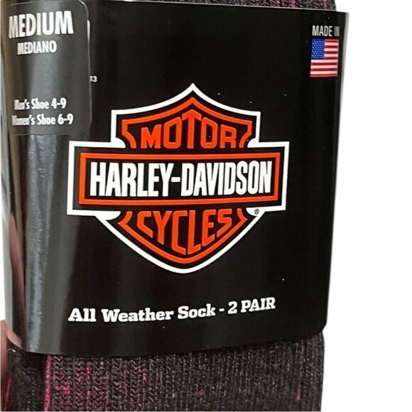 Harley-Davidson Black and Purple Socks - Picture 8 of 8